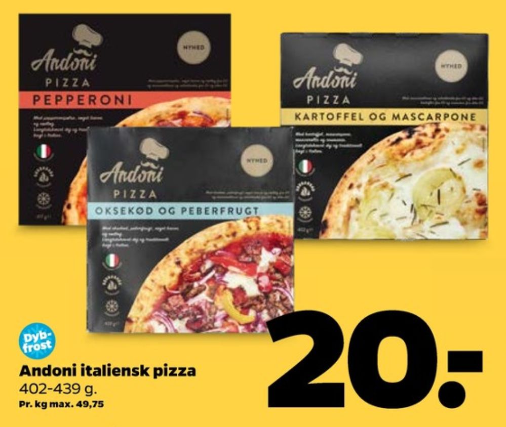 Andoni, Oksekød & Peberfrugt Pizza