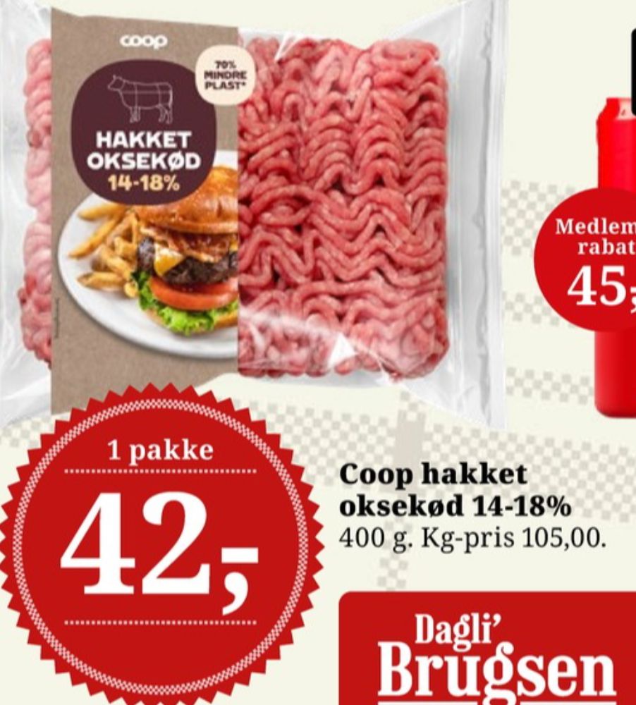 Coop, Hakket oksekød 14-18%