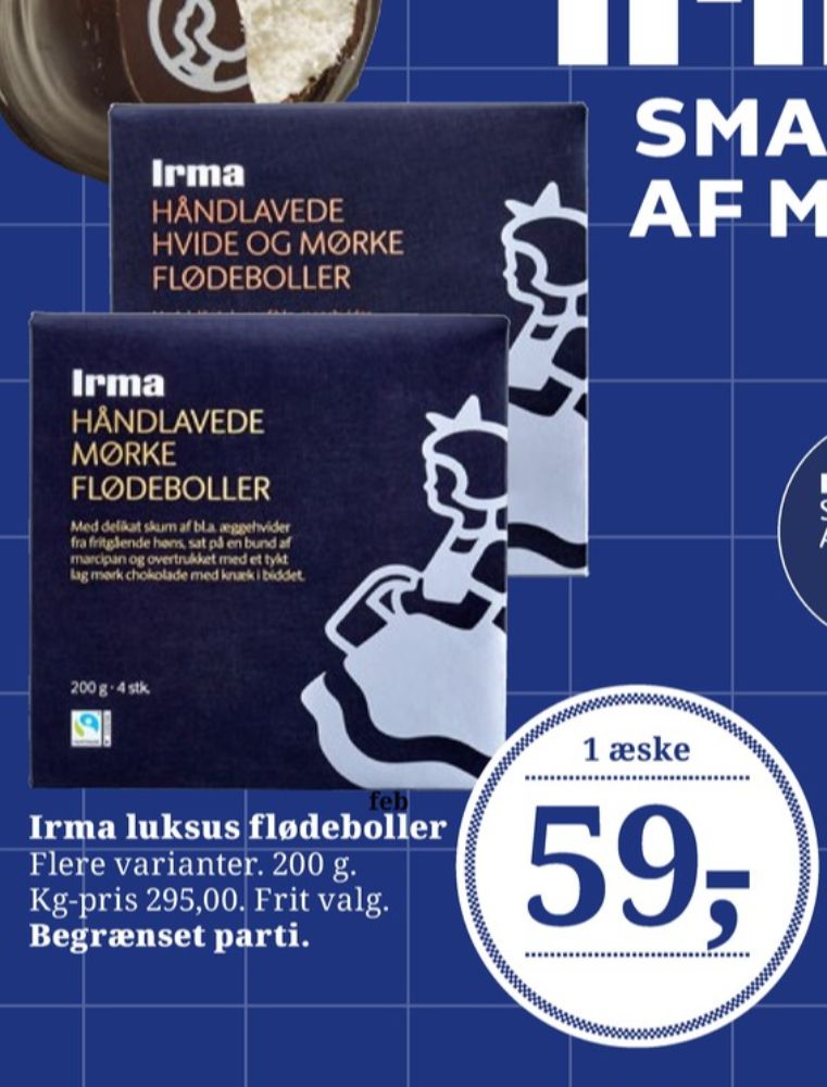 Irmas, Flødeboller Håndlavede Mørk