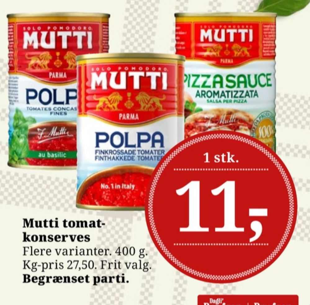 Mutti, Pizzasauce Aromatica