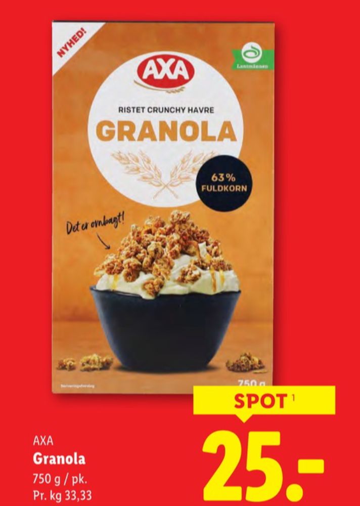 Axa, Crunchy havre Granola 