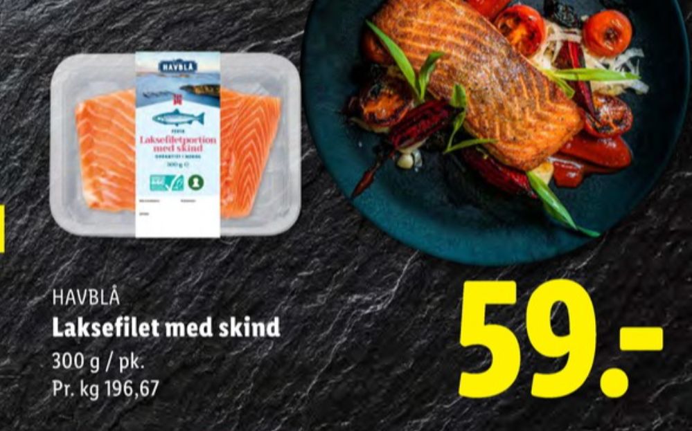 Havblå, Laksefilet