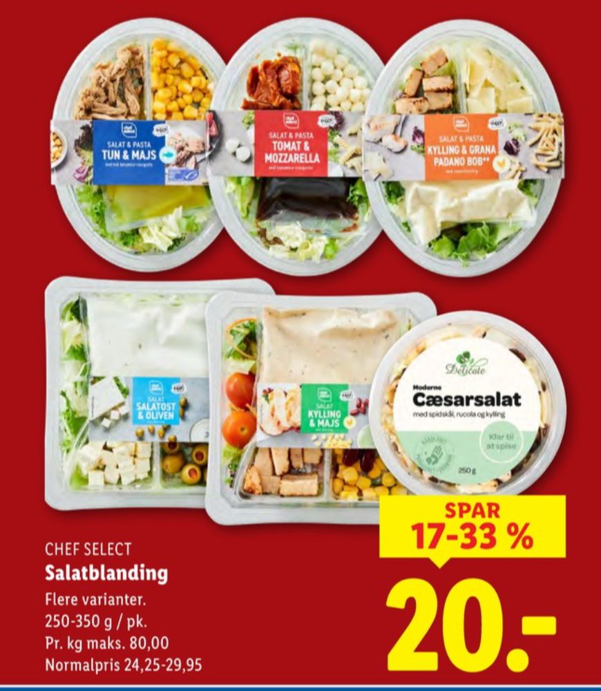 Chef Select To Go, Måltidssalat