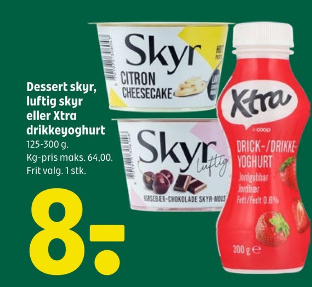 Dybbækdal, Skyr luftig Kirsebær Chokolade Mousse