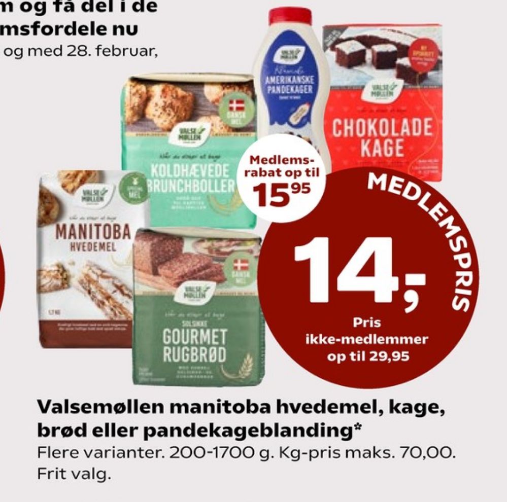 Valsemøllen, Chokoladekageblanding