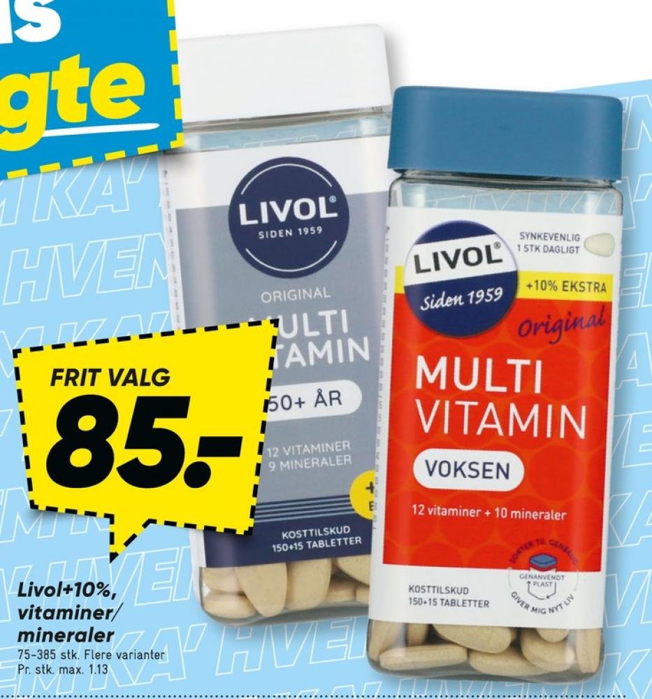 Livol Multi, Vitaminer