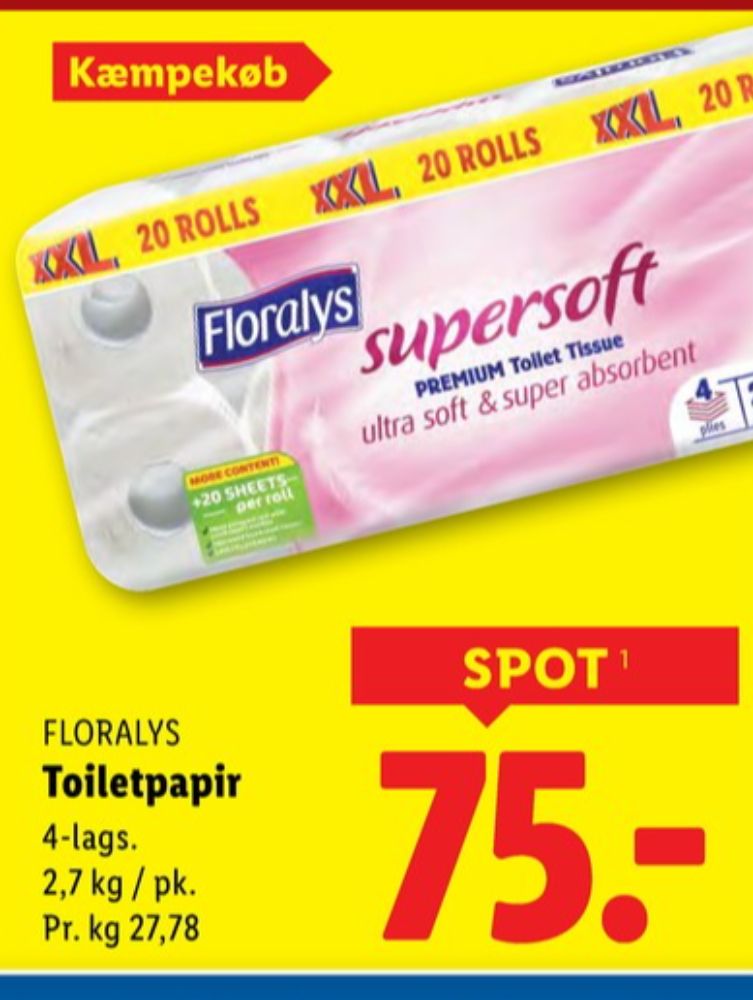 Floralys, Toiletpapir
