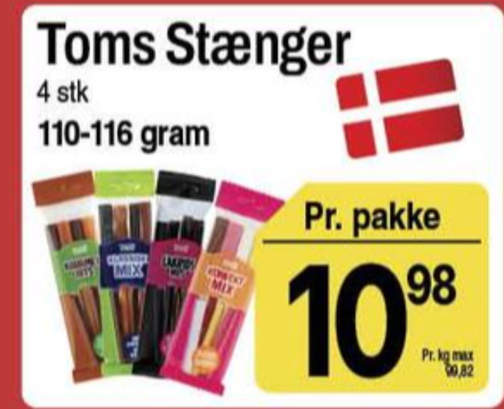 Toms Klassisk Mix, Slikstænger