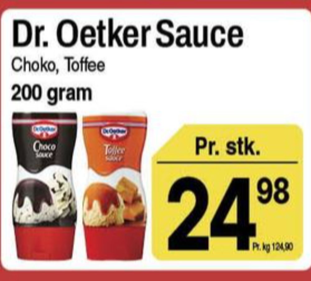 Dr Oetker, Chokoladesauce
