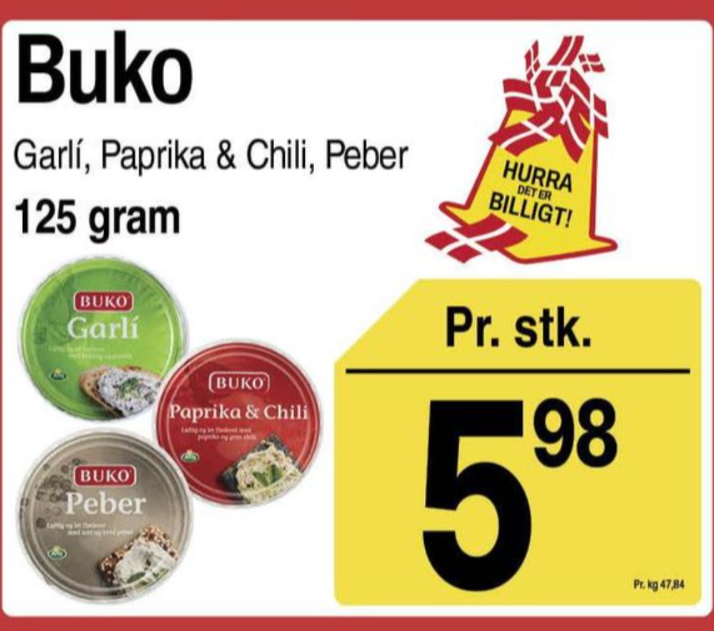 Buko, Flødeost Garli