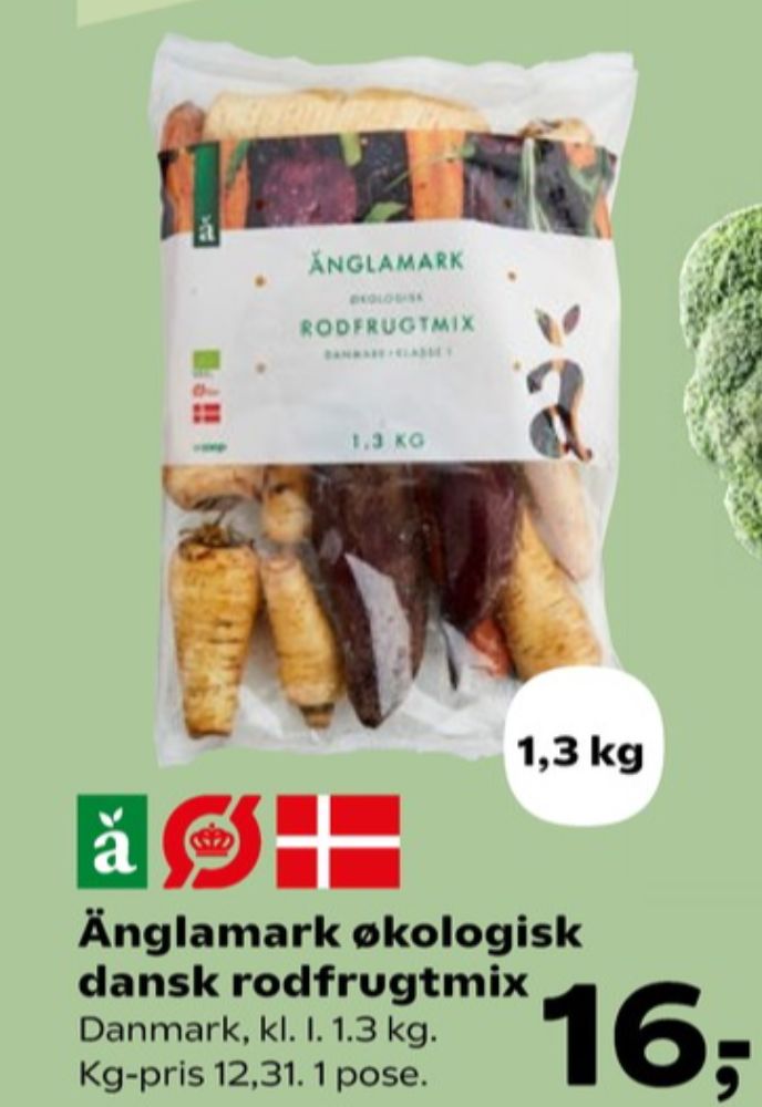 Änglamark, Rodfrugter
