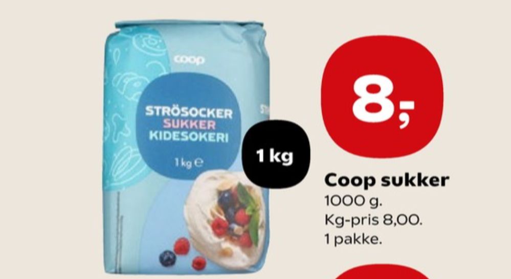 Coop, Sukker