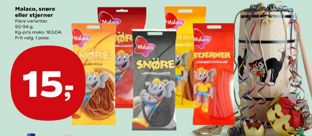 Malaco, Sliksnører Lakrids