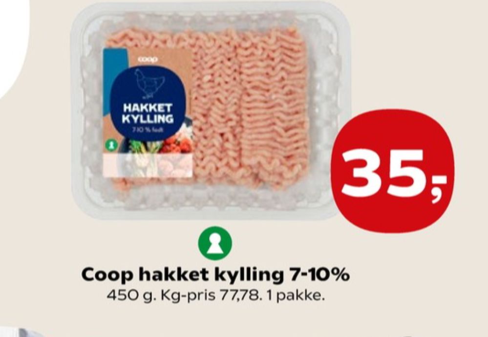 Coop, Hakket kylling 7-10%