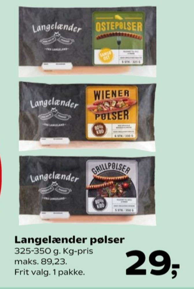 Langelænder, Wienerpølser