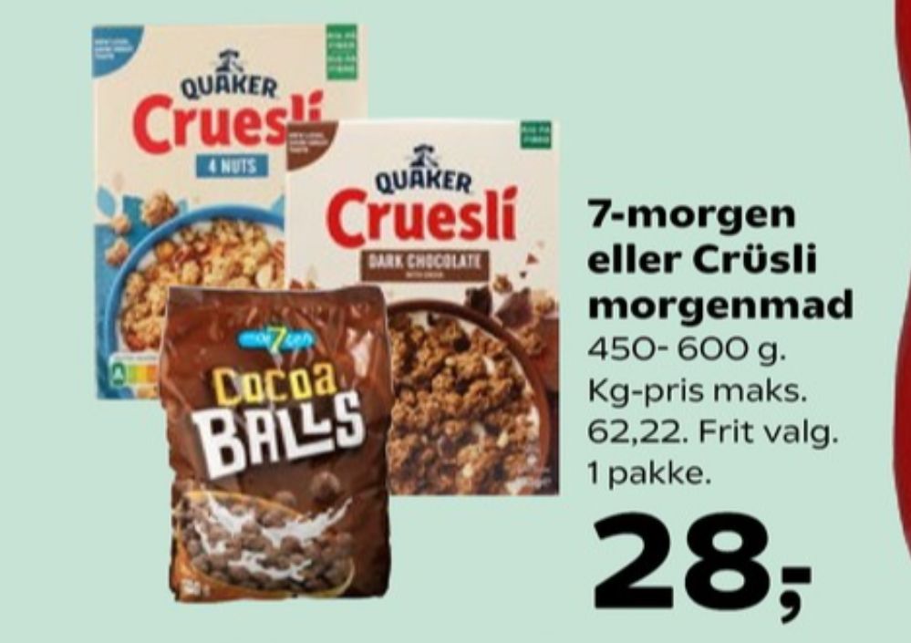 Quaker, Cruesli Dark Chocolate