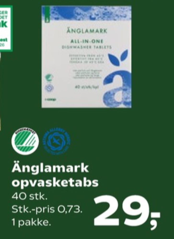 Änglamark, Maskinopvask-tabs