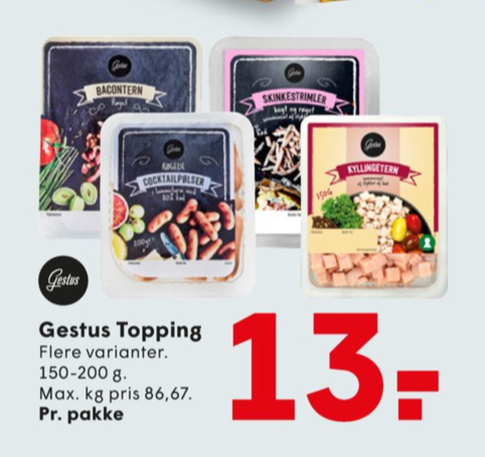 Gestus, Cocktailpølser