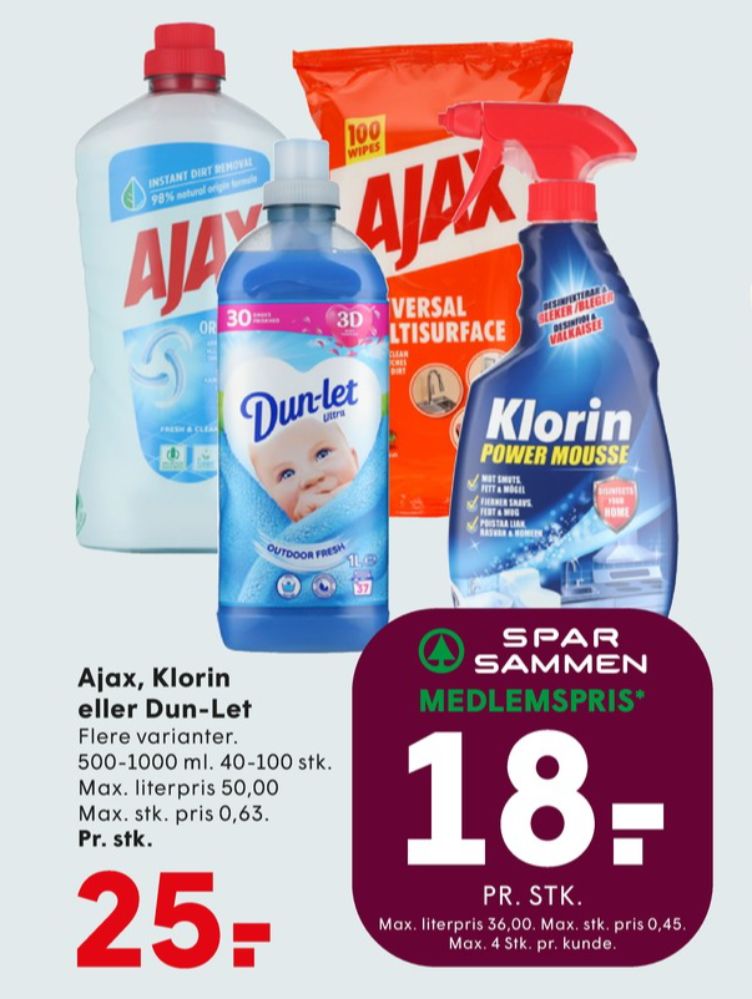 Ajax, Rengøringsservietter