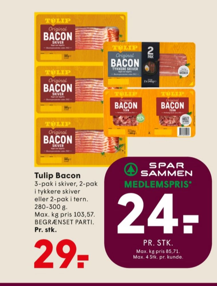 Tulip, Baconskiver