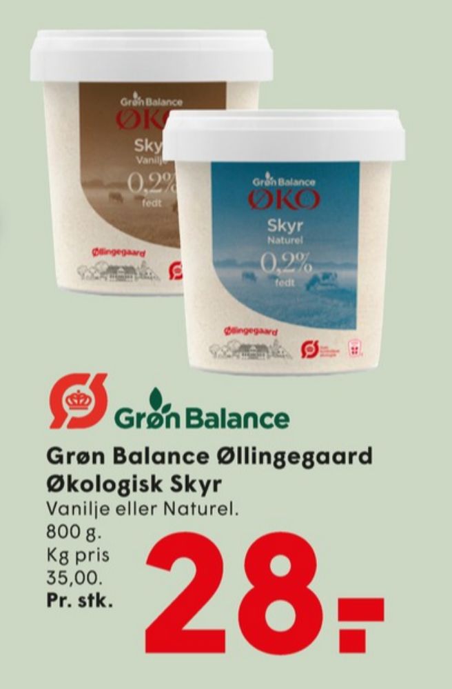 Grøn Balance Øllingegaard, Vanilje Skyr 0,2%