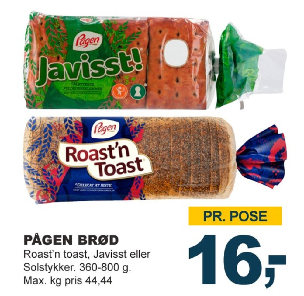 Pågen Roast n Toast, Toastbrød