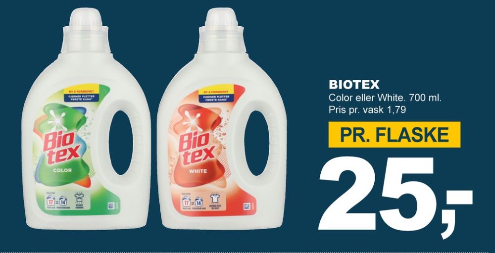 Biotex, Vaskemiddel-flydende