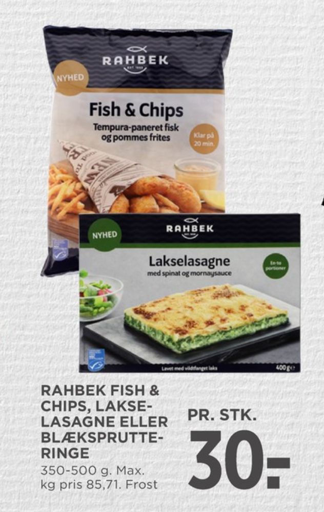 Rahbek, Lakselasagne