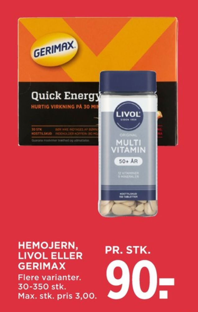 Livol Multi, Vitaminer