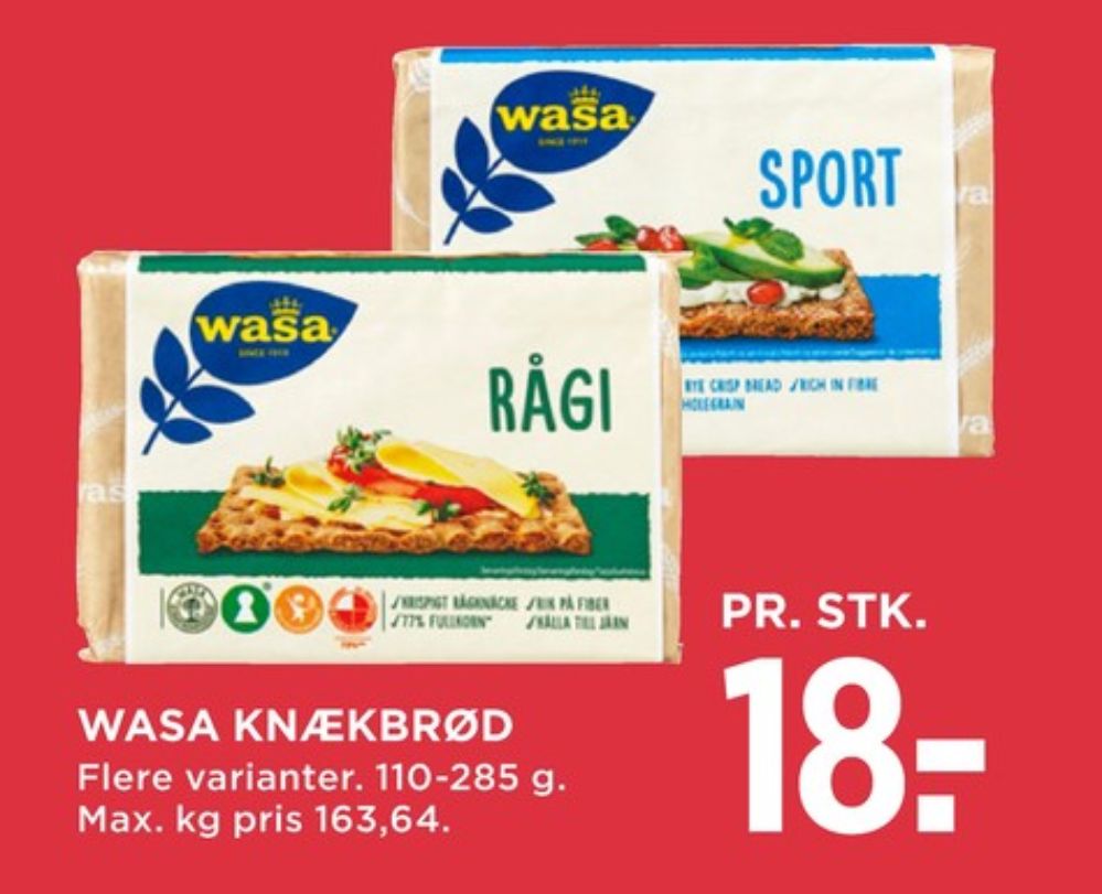 Wasa, Sport knækbrød