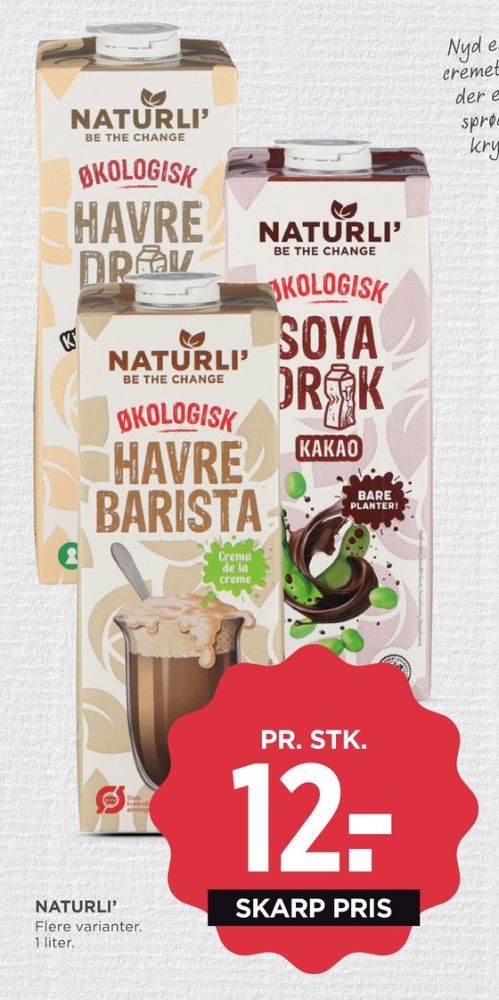 Naturli' Havre Barista, Havredrik