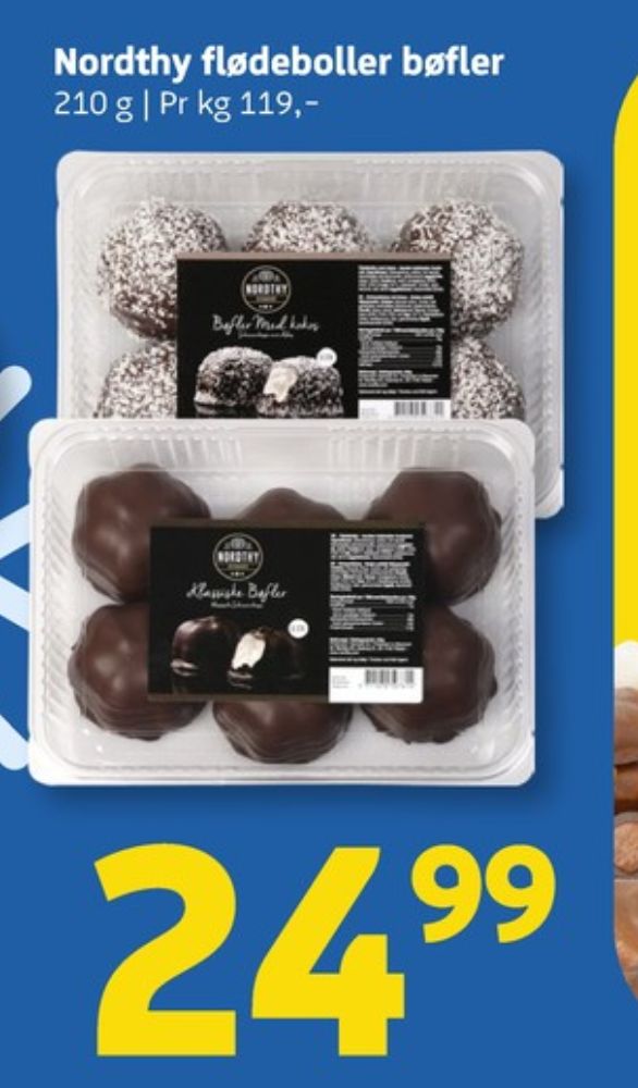 Nordthy, Flødeboller Bøfler Kokos