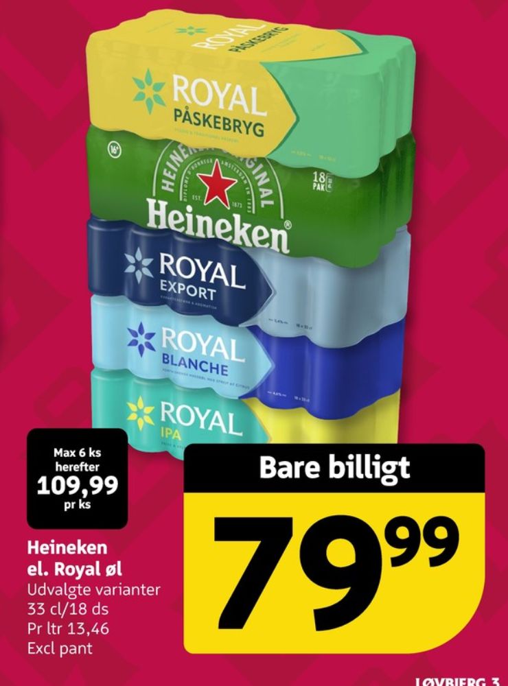Heineken, Øl 18 pk.