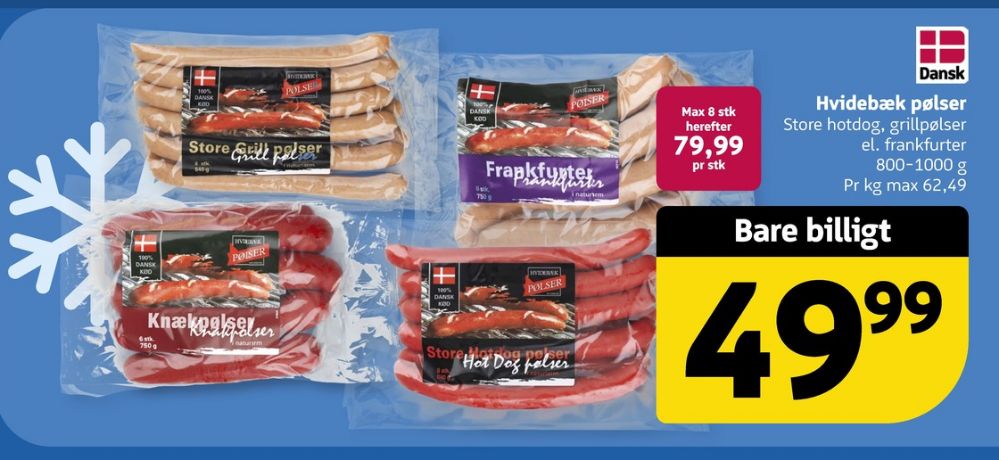 Hvidebæk, Knækpølser