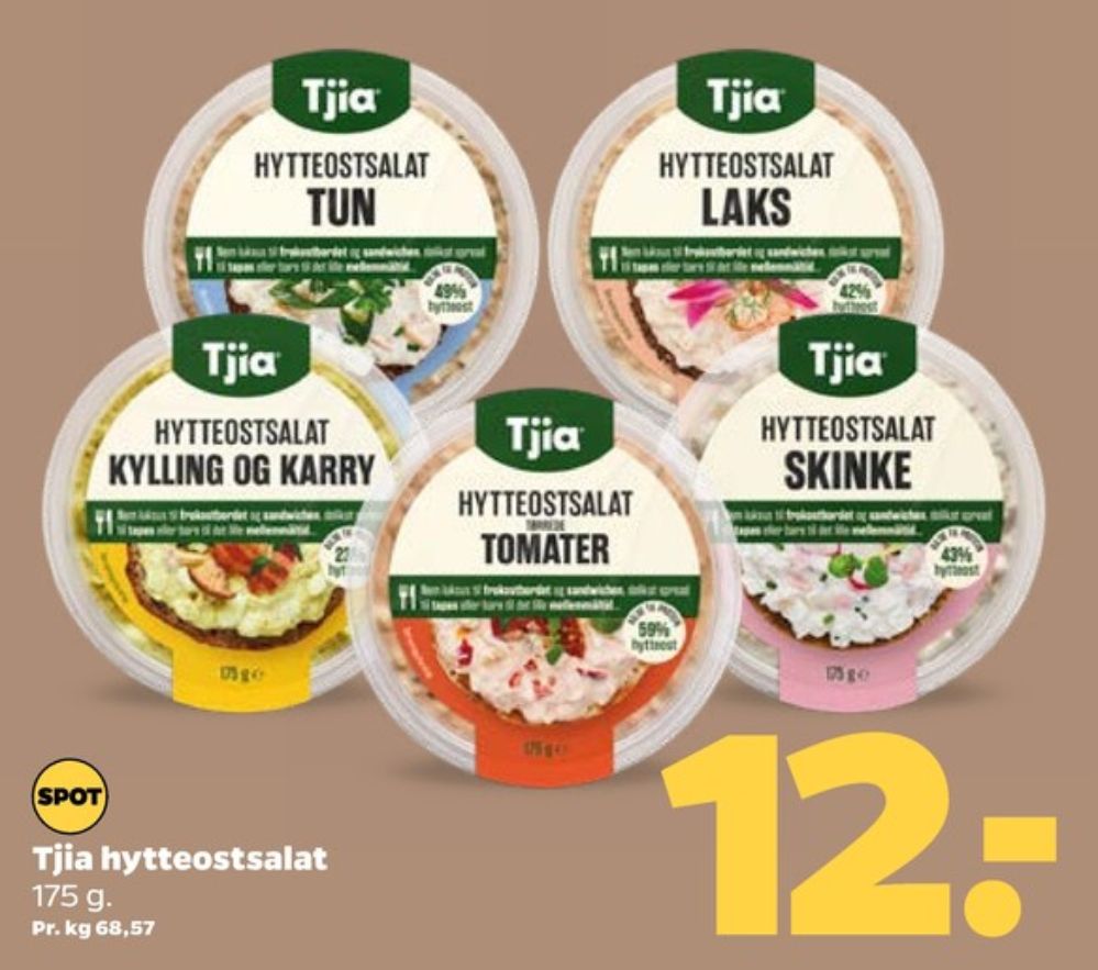 Tjia, Hytteostsalat Laks
