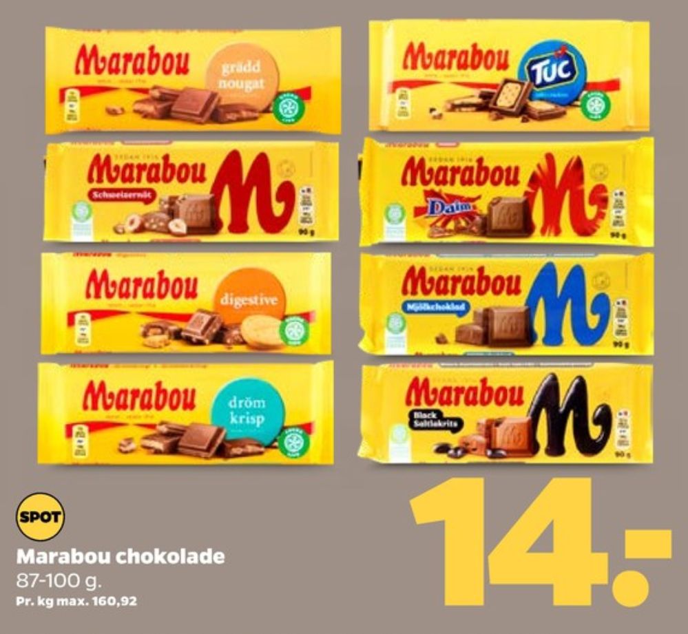 Marabou, Chokoladeplade Grädd Nougat