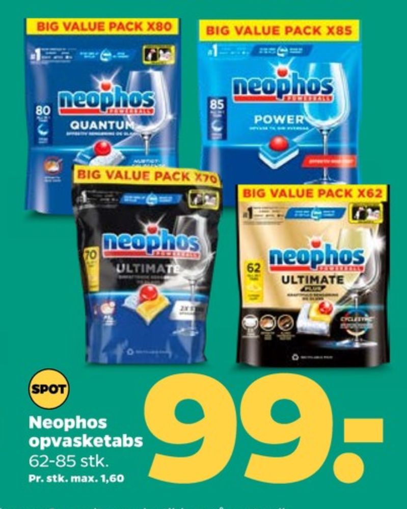 Neophos, Maskinopvask-tabs