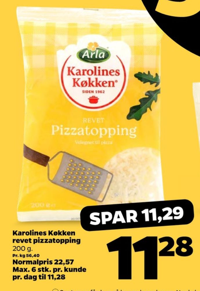 Karolines, Revet ost Pizzatopping