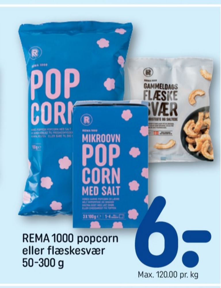 Rema 1000, Popcorn