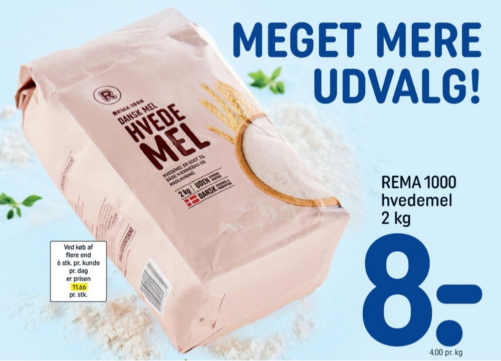 Rema 1000, Hvedemel