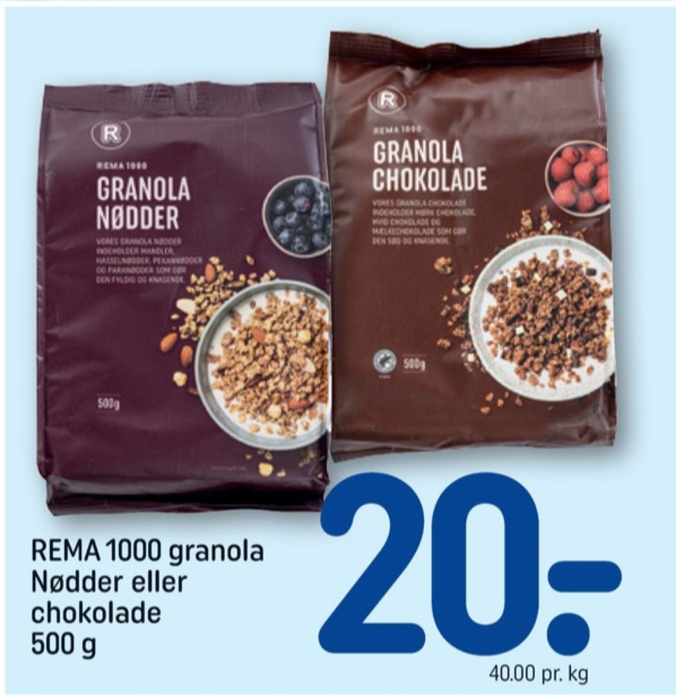 Rema 1000, Granola Chokolade