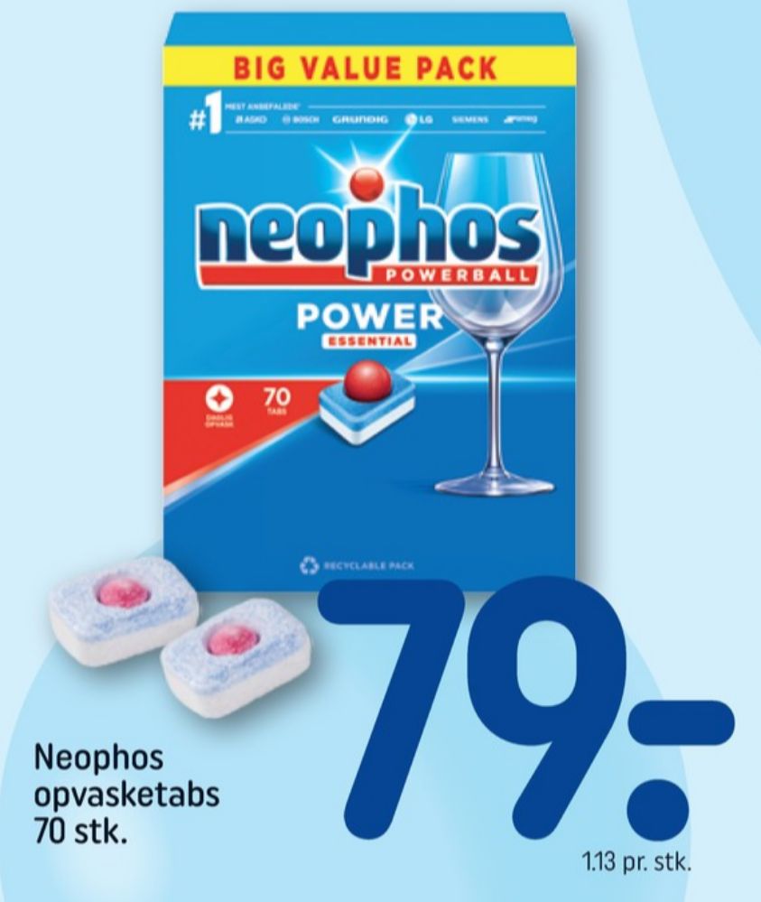 Neophos, Maskinopvask-tabs