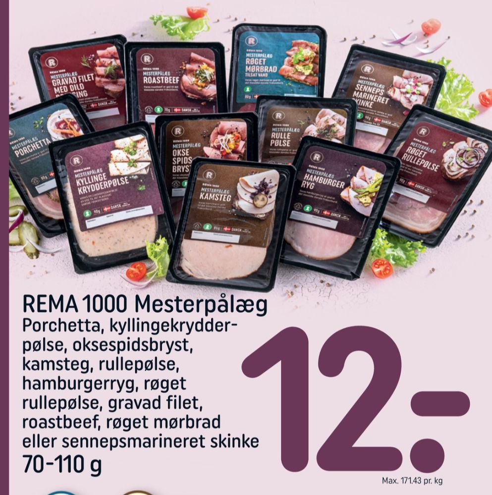 Rema 1000 Mesterpålæg, Kyllinge krydderpølse 