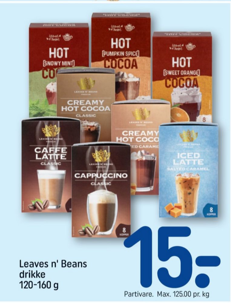 Leaves ‘n Beans  Caffe Latte, Instant Kaffe
