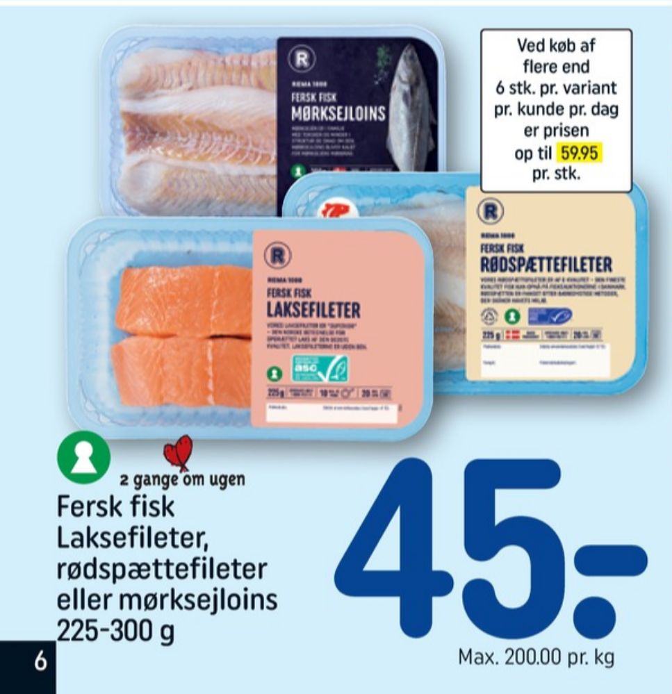 Rema 1000, Laksefilet