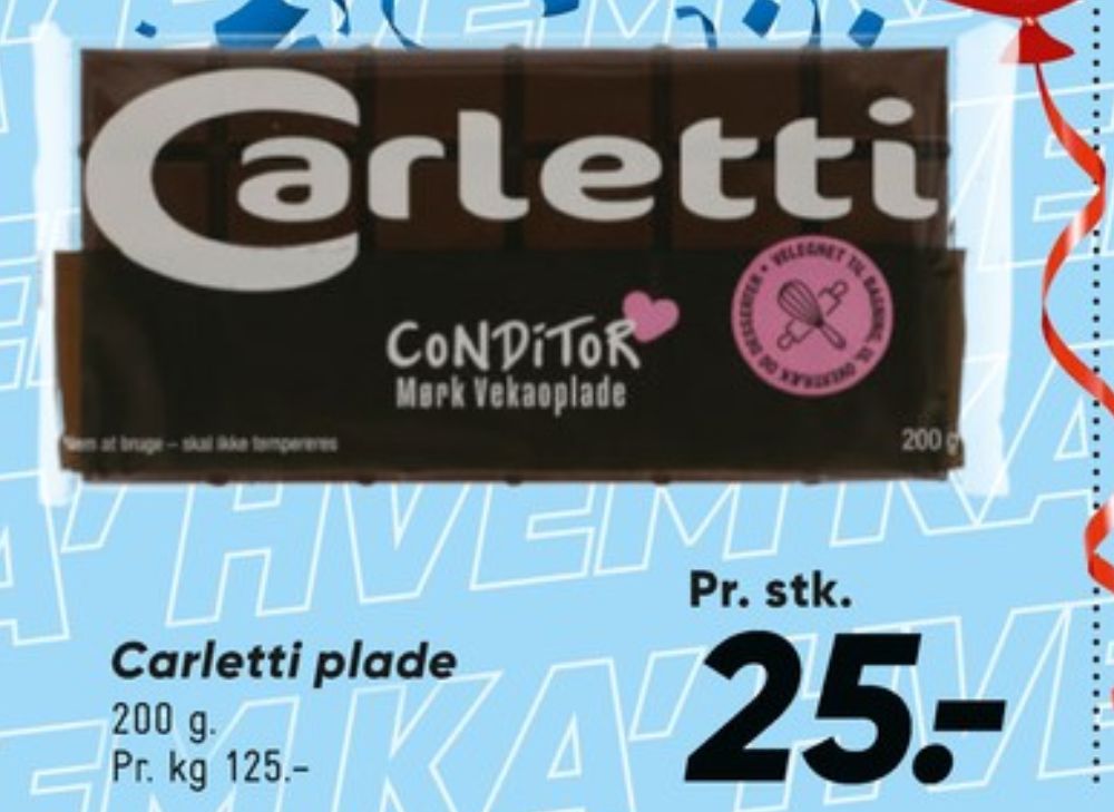 Carletti, Chokoladeplade Conditor