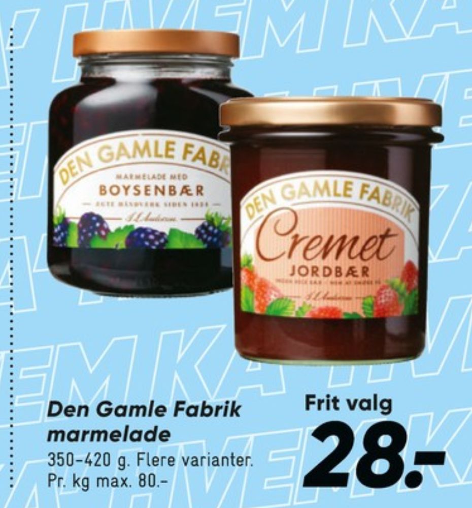 Den Gamle Fabrik, Boysenbærmarmelade