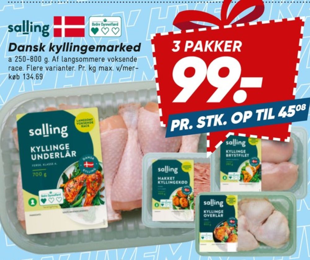 Salling, Hakket kylling
