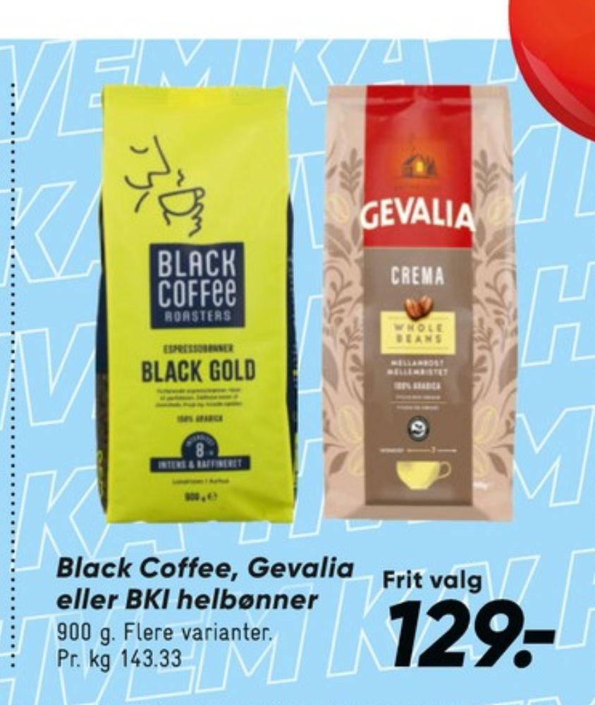 Black Coffee Black Gold, Kaffebønner