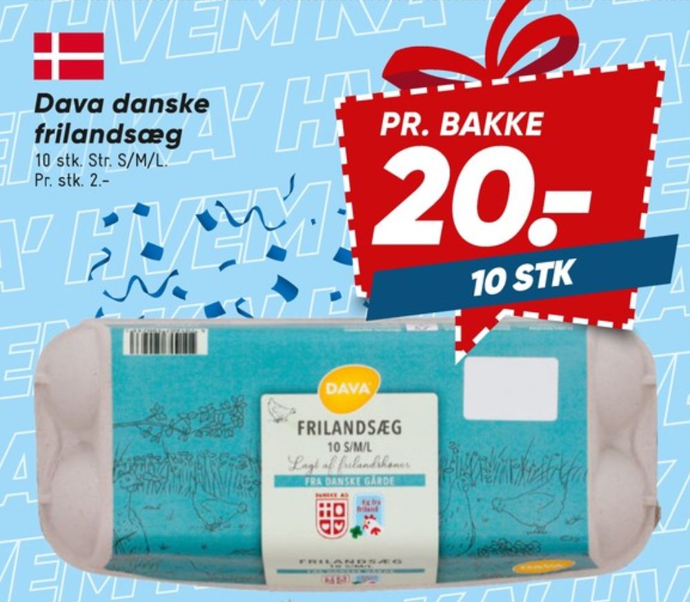 DAVA Foods, Frilandsæg S/M/L